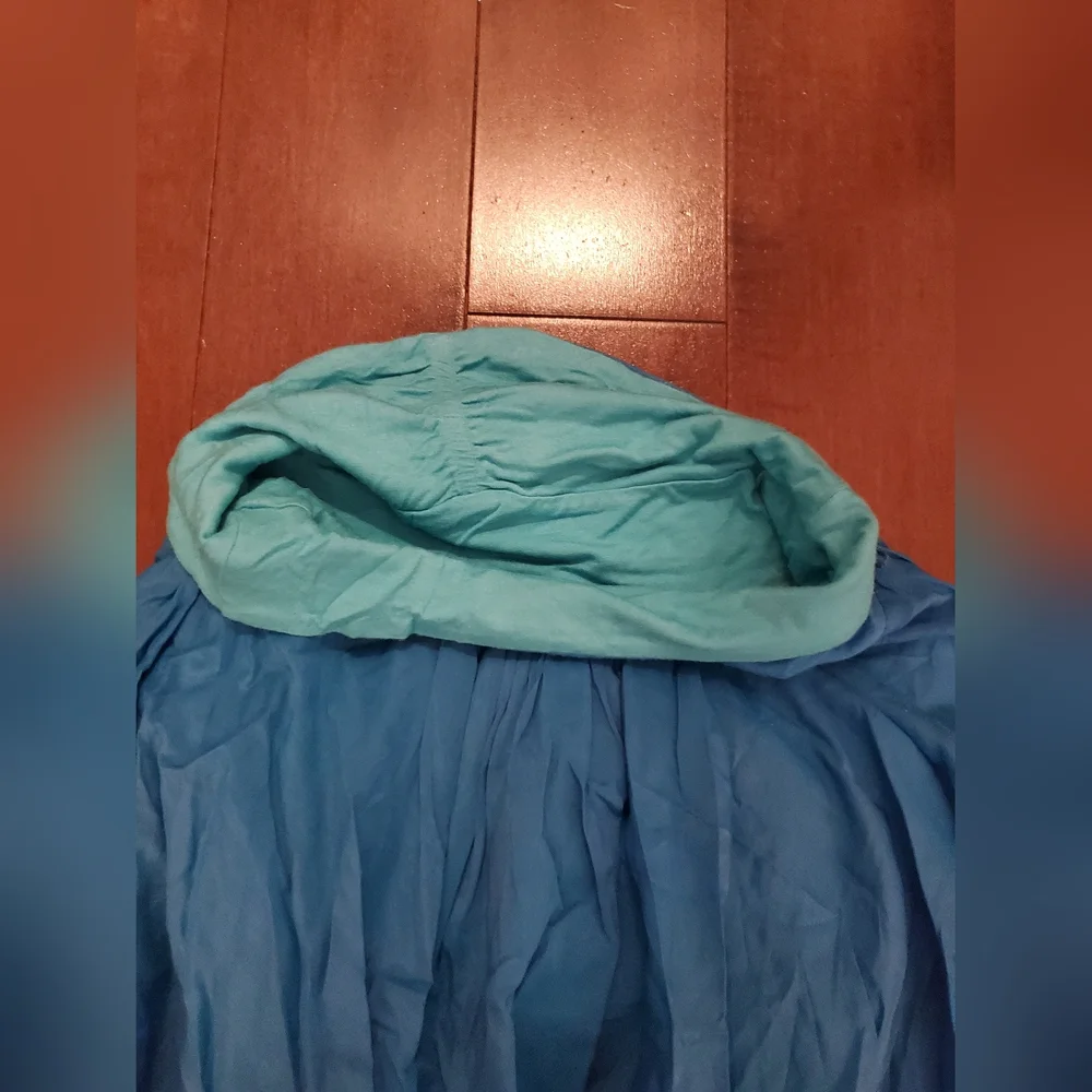 Flowy Blue/Teal Mermaid Dress - Picture 4 of 5